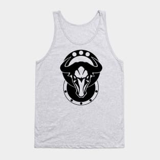 Bull Head - Original Logo Banner Sigil - Dark Design for Light Backgrounds Tank Top